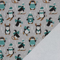 Alpensweat Pinguin Pinguine Winter Ski grau meliert BABuKI