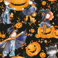 Jersey Halloween Hexen Zauberer Kinder Kürbisse schwarz