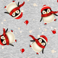 French Terry Pinguin Pinguine Winter Weihnachten BABuKI
