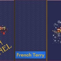 Panel French Terry Weihnachten Eule Eulen blau BABuKI