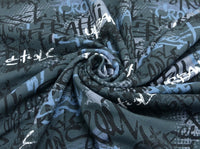 
              French Terry brushed angeraut Streetart Graffiti grau blau BABuKI
            