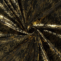 Polyester Jersey Polyesterjersey Halloween Spinne Spinnennetz schwarz gold Glitzer BABuKI