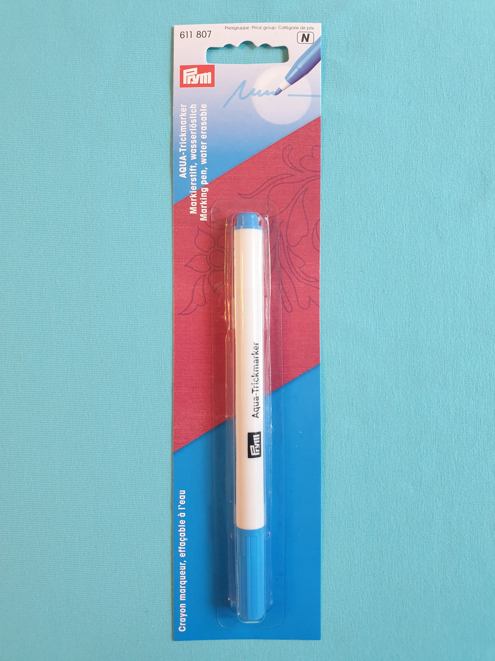 Trickmarker Stift Markierstift selbst löschend hellblau Prym
