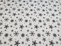 
              Jersey Weihnachten Sterne Schneeflocken altrosa weiß 1,58m REST
            