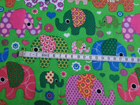 
              Baumwolle Blumen Elefanten Blüten grün
            