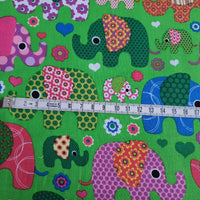 Baumwolle Blumen Elefanten Blüten grün