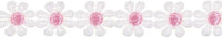 Spachtelspitze weiß rosa Blüten 15mm