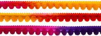 
              Pompomborte multicolor 10mm lila - pinker Farbverlauf
            