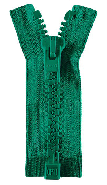 teilbarer Reißverschluss Opti P60 mit Werra Griff grasgrün 30cm bis 65cm