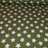 Jersey Stern Sterne groß khaki grün